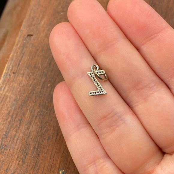 Pandora Sterling Silver Alphabet Letter Z Dangle with Clear Zirconia 791338CZ - Picture 2 of 5